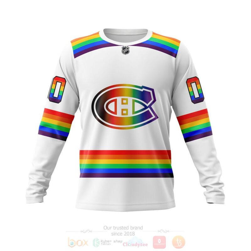 NHL Montreal Canadiens LGBT Pride White Personalized Custom 3D Hoodie Shirt 1 2 3