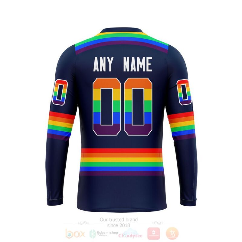 NHL Nashville Predators LGBT Pride Navy Color Personalized Custom 3D Hoodie Shirt 1 2 3 4 5