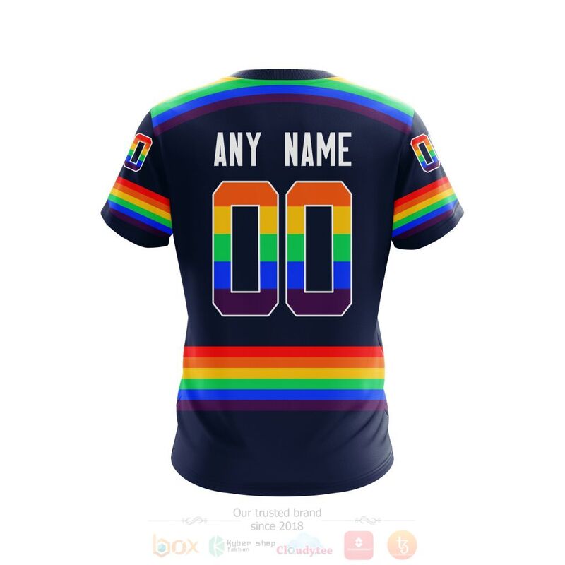 NHL Nashville Predators LGBT Pride Navy Color Personalized Custom 3D Hoodie Shirt 1 2 3 4 5 6