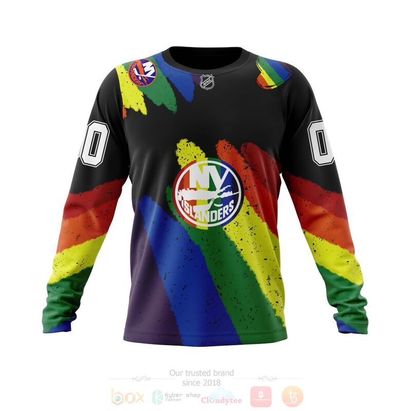 NHL New York Islanders LGBT Pride Personalized Custom 3D Hoodie Shirt 1 2 3