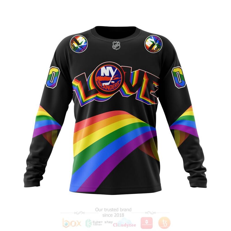 NHL New York Islanders Love LGBT Pride Personalized Custom 3D Hoodie Shirt 1 2 3