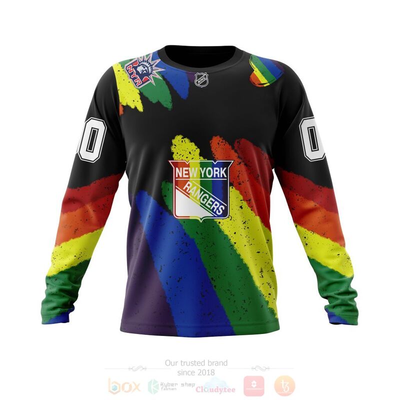 NHL New York Rangers LGBT Pride Personalized Custom 3D Hoodie Shirt 1 2 3