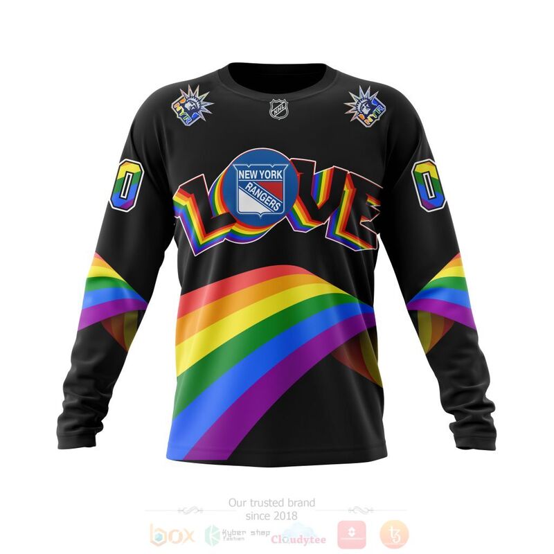 NHL New York Rangers Love LGBT Pride Personalized Custom 3D Hoodie Shirt 1 2 3