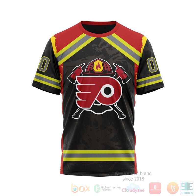 NHL Philadelphia Flyers Honnor Firefighter Black 3D Hoodie Shirt 1 2 3
