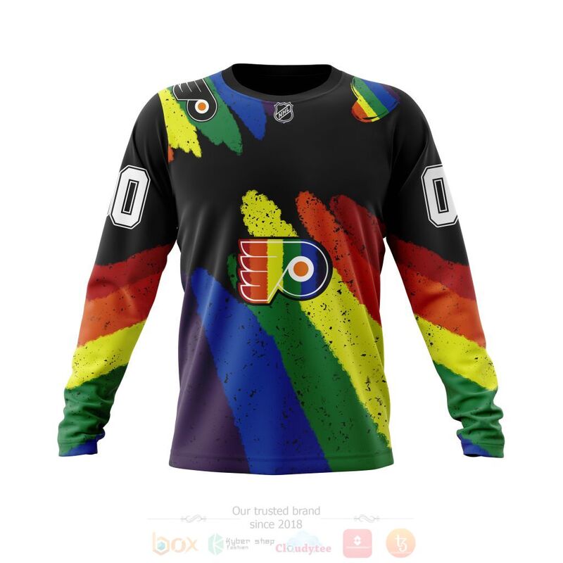 NHL Philadelphia Flyers LGBT Pride Personalized Custom 3D Hoodie Shirt 1 2 3