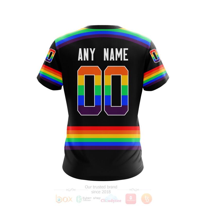NHL San Jose Sharks LGBT Pride Black Personalized Custom 3D Hoodie Shirt 1 2 3 4 5 6
