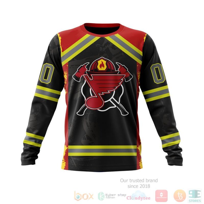 NHL St. Louis Blues Honnor Firefighter Black 3D Hoodie Shirt 1 2