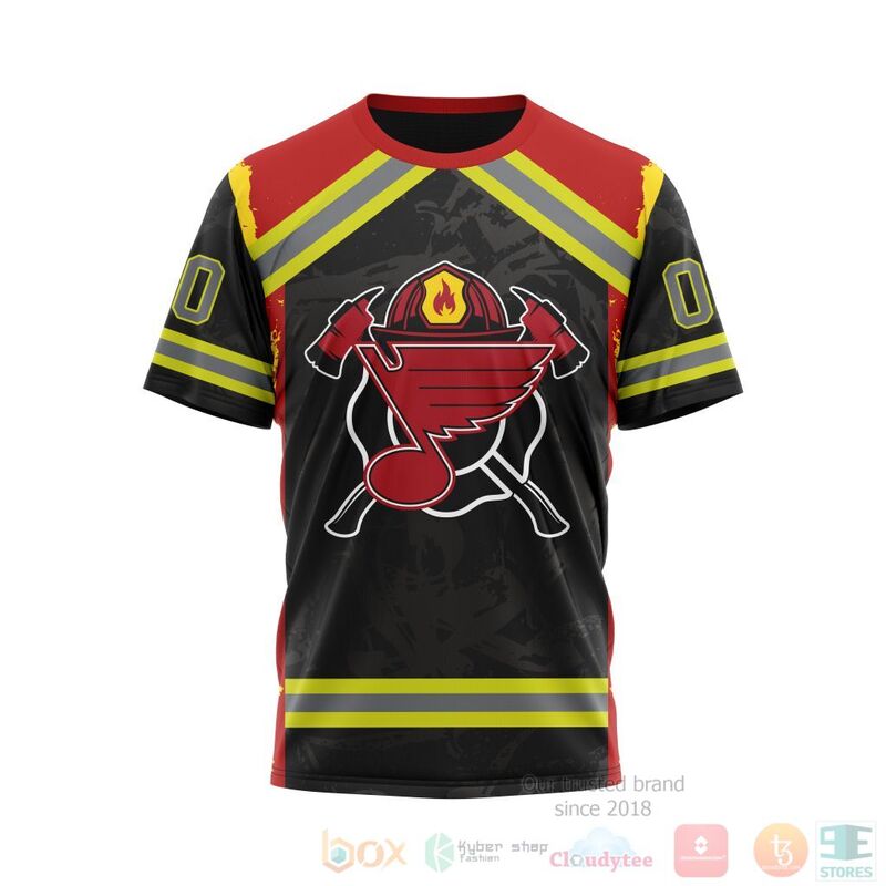 NHL St. Louis Blues Honnor Firefighter Black 3D Hoodie Shirt 1 2 3