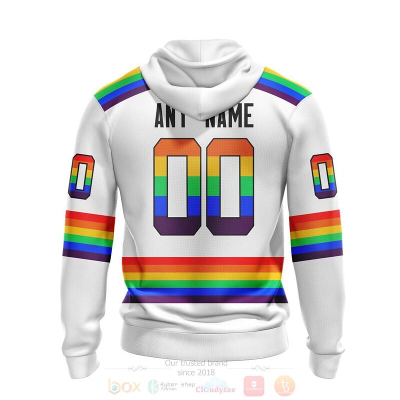 NHL St. Louis Blues LGBT Pride White Personalized Custom 3D Hoodie Shirt 1 2 3 4