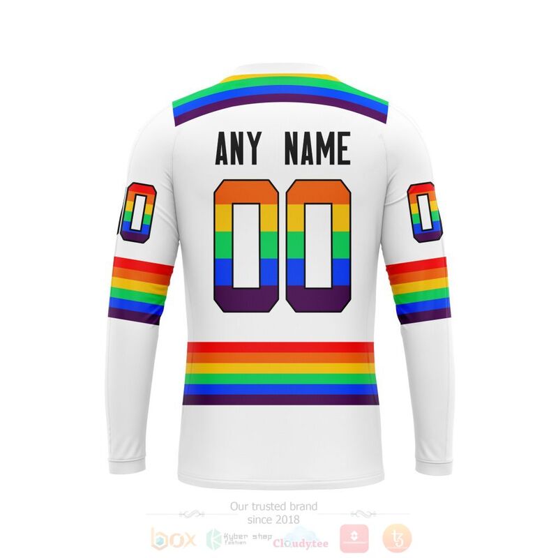 NHL St. Louis Blues LGBT Pride White Personalized Custom 3D Hoodie Shirt 1 2 3 4 5