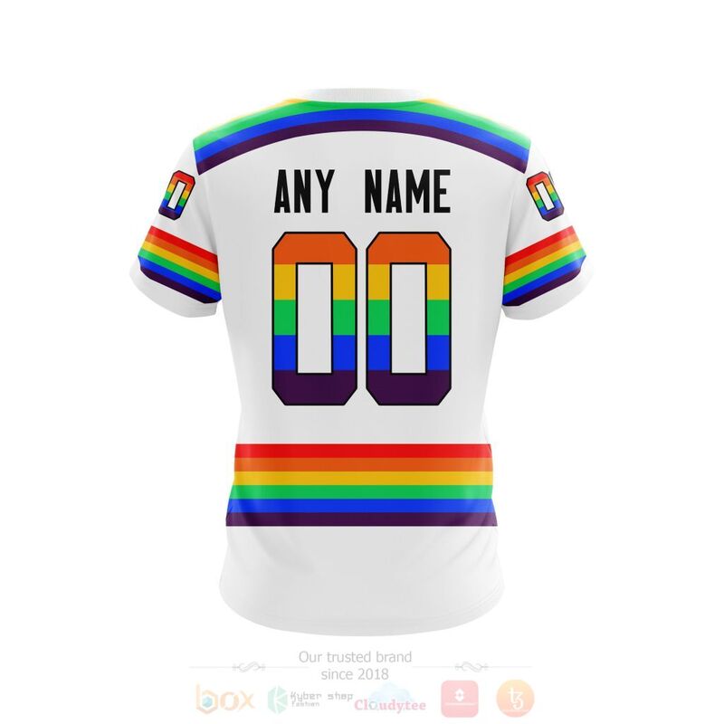 NHL St. Louis Blues LGBT Pride White Personalized Custom 3D Hoodie Shirt 1 2 3 4 5 6