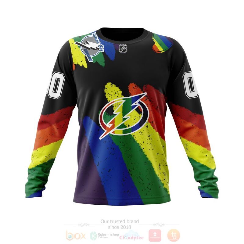 NHL Tampa Bay Lightning LGBT Pride Personalized Custom 3D Hoodie Shirt 1 2 3