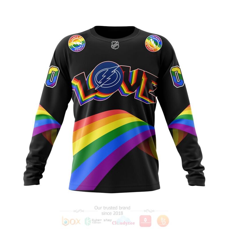 NHL Tampa Bay Lightning Love LGBT Pride Personalized Custom 3D Hoodie Shirt 1 2 3