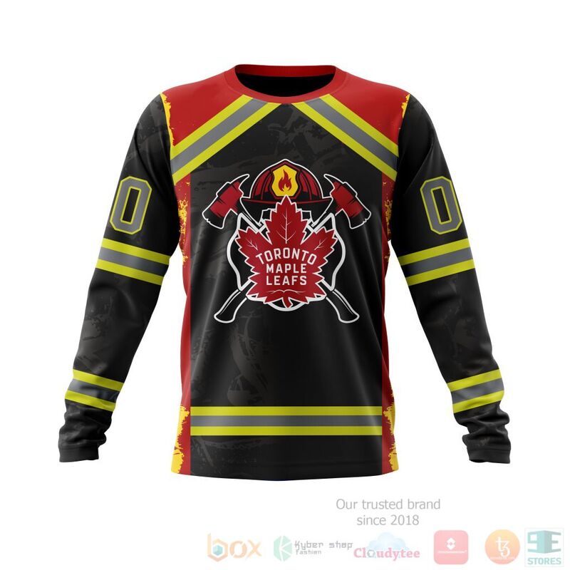 NHL Toronto Maple Leafs Honnor Firefighter Black 3D Hoodie Shirt 1 2