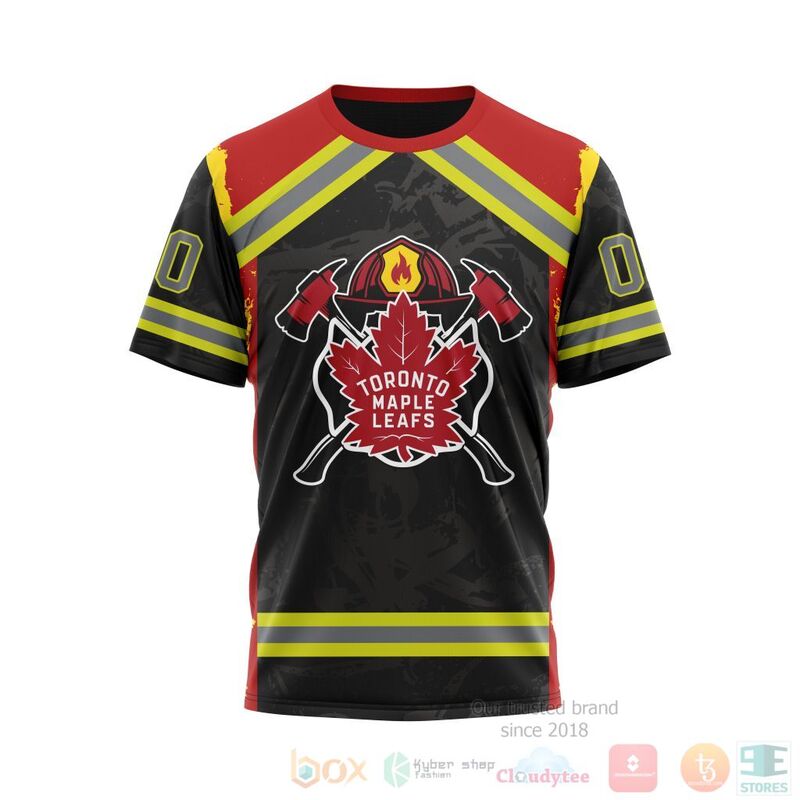 NHL Toronto Maple Leafs Honnor Firefighter Black 3D Hoodie Shirt 1 2 3