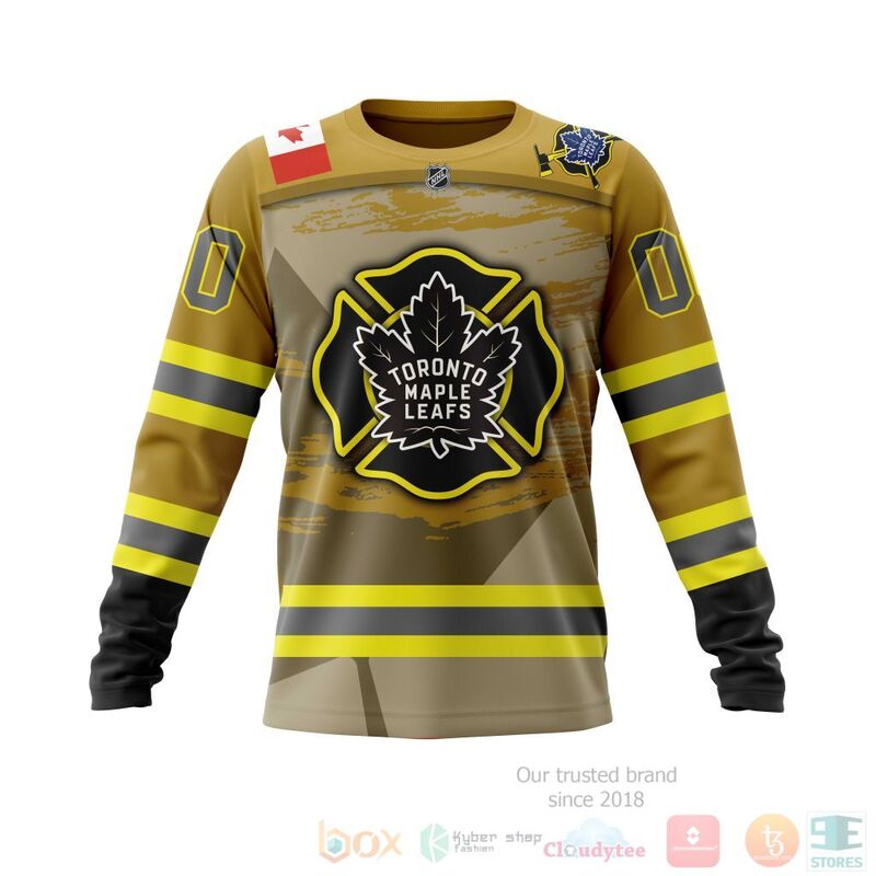 NHL Toronto Maple Leafs Honnor Firefighter Yellow 3D Hoodie Shirt 1 2