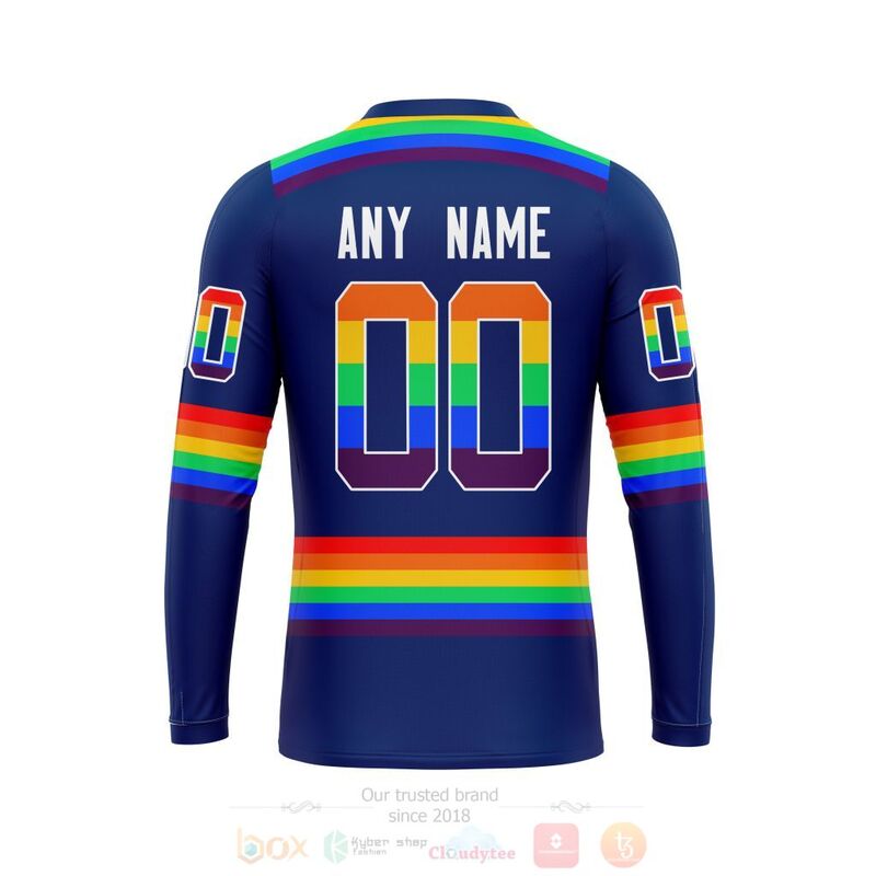 NHL Toronto Maple Leafs LGBT Pride Blue Personalized Custom 3D Hoodie Shirt 1 2 3 4 5
