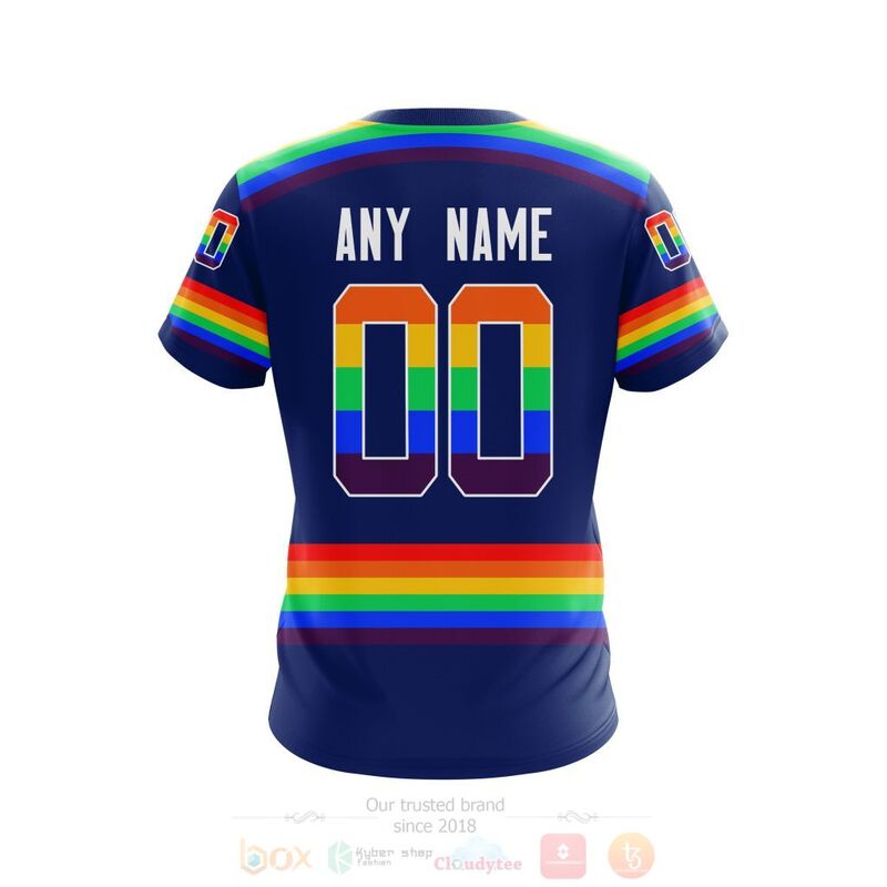 NHL Toronto Maple Leafs LGBT Pride Blue Personalized Custom 3D Hoodie Shirt 1 2 3 4 5 6