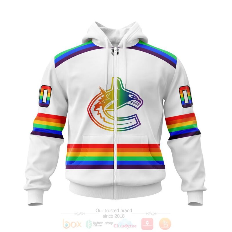 NHL Vancouver Canucks LGBT Pride Personalized Custom 3D Hoodie Shirt 1 2 3