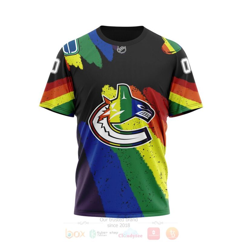 NHL Vancouver Canucks Specialized LGBT Concepts Kits Personalized Custom 3D Hoodie Shirt 1 2