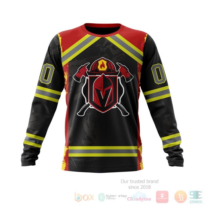 NHL Vegas Golden Knights Honnor Firefighter Black 3D Hoodie Shirt 1 2