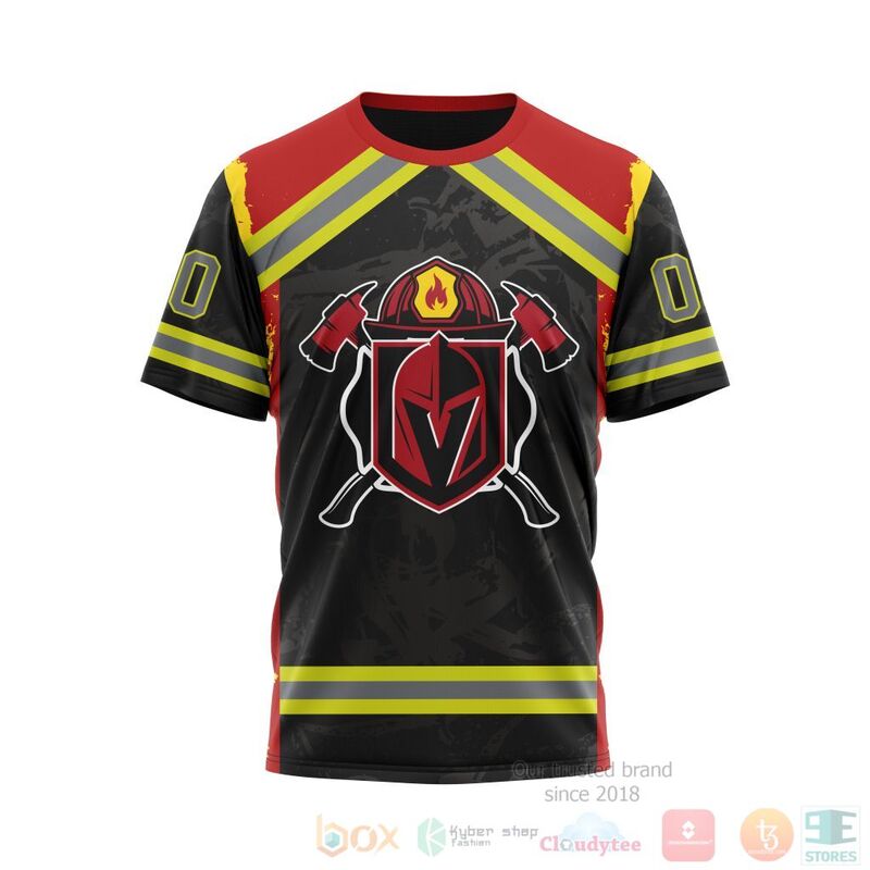 NHL Vegas Golden Knights Honnor Firefighter Black 3D Hoodie Shirt 1 2 3