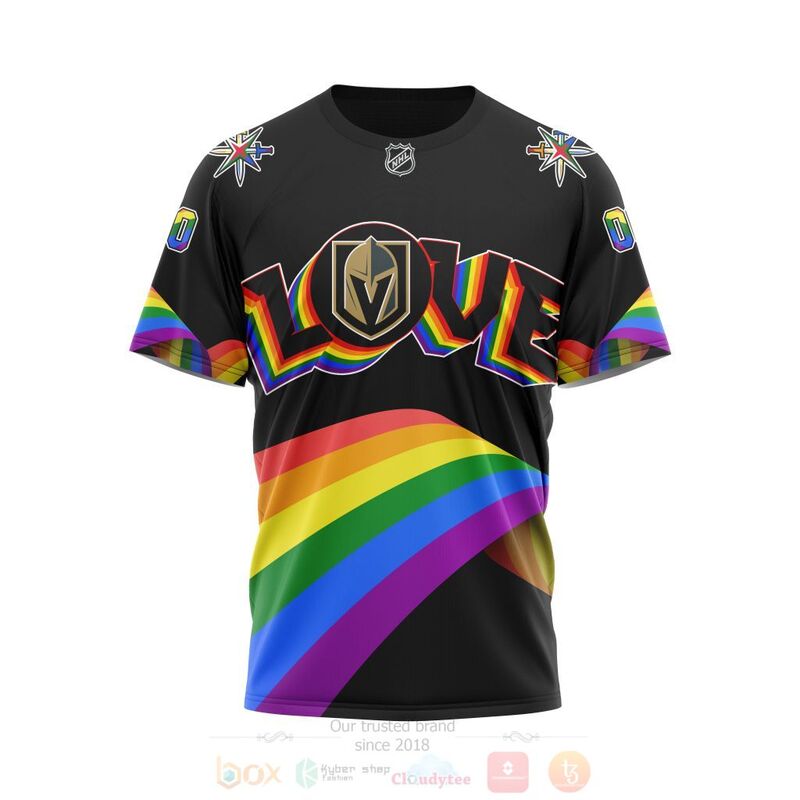 NHL Vegas Golden Knights Love LGBT Pride Personalized Custom 3D Hoodie Shirt 1 2