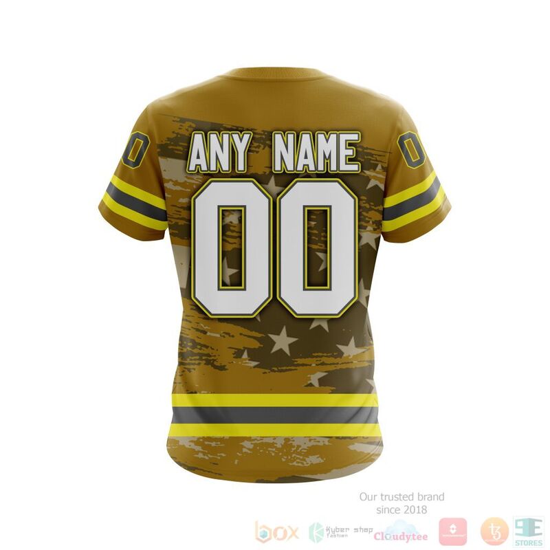 NHL Washington Capitals Honnor Firefighter Yellow 3D Hoodie Shirt 1 2 3 4 5