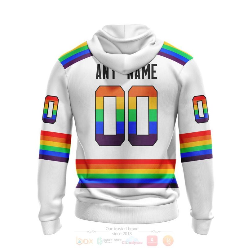 NHL Washington Capitals LGBT Pride White Personalized Custom 3D Hoodie Shirt 1 2 3 4