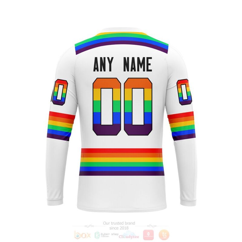 NHL Washington Capitals LGBT Pride White Personalized Custom 3D Hoodie Shirt 1 2 3 4 5