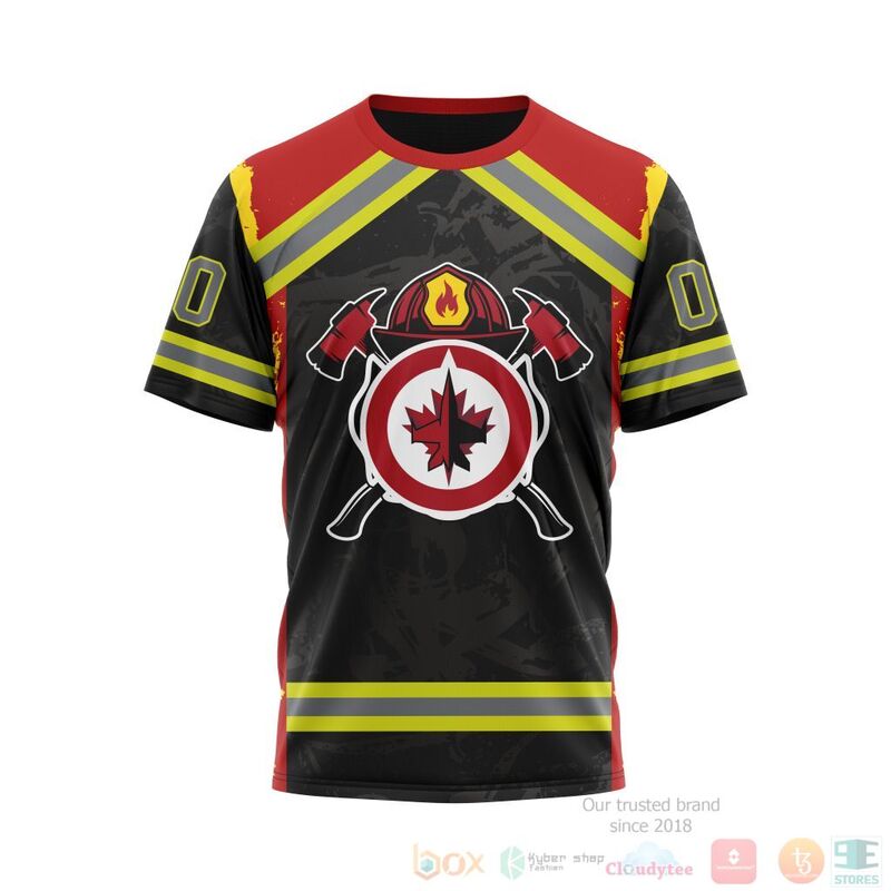 NHL Winnipeg Jets Honnor Firefighter Black 3D Hoodie Shirt 1 2 3