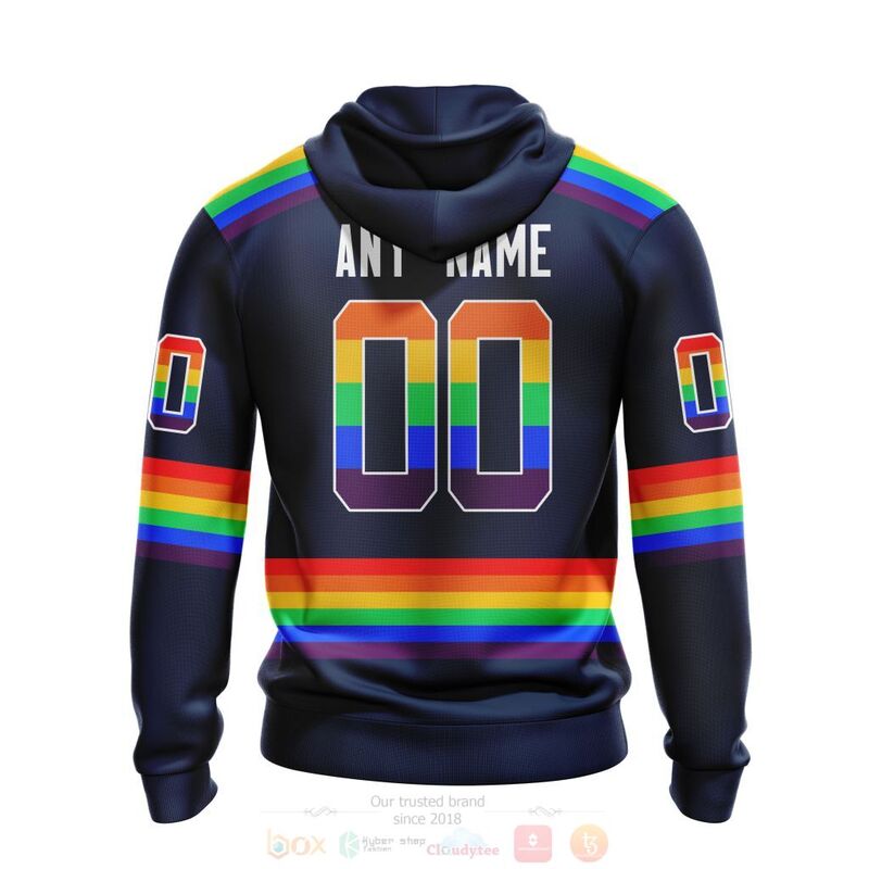 NHL Winnipeg Jets LGBT Pride Navy Color Personalized Custom 3D Hoodie Shirt 1 2 3 4