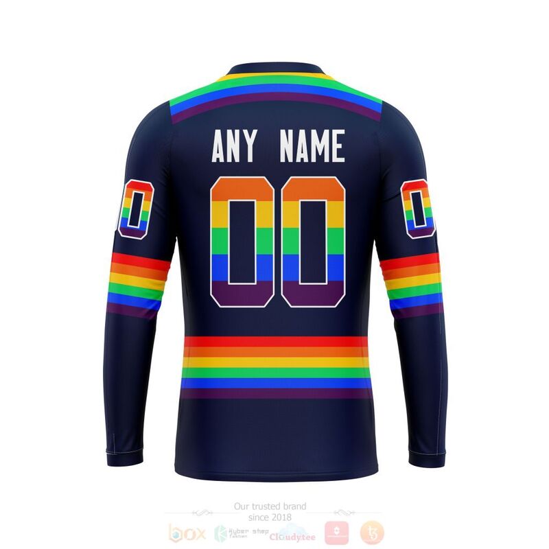 NHL Winnipeg Jets LGBT Pride Navy Color Personalized Custom 3D Hoodie Shirt 1 2 3 4 5