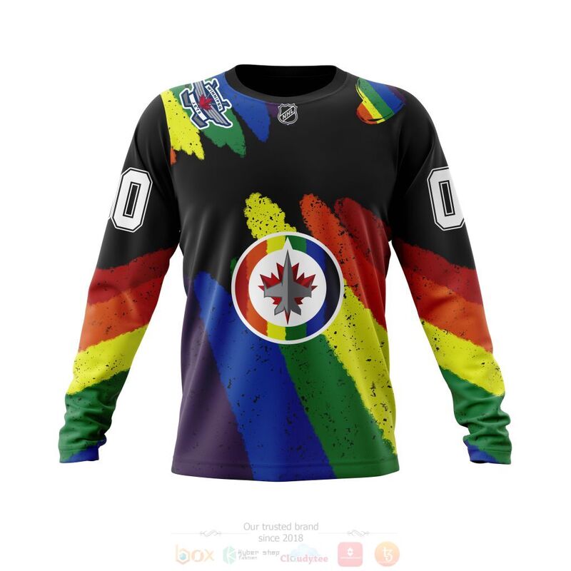 NHL Winnipeg Jets LGBT Pride Personalized Custom 3D Hoodie Shirt 1 2 3