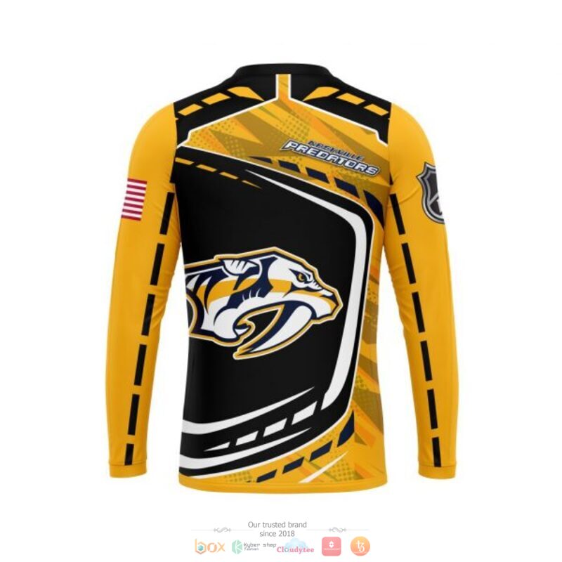 Nashville Predators NHL black yellow 3D shirt hoodie 1 2 3 4 5 6