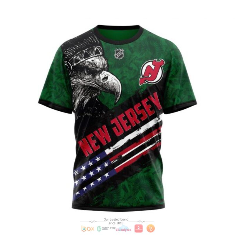 New Jersey Devils NHL Eagle American flag 3D shirt hoodie 1 2 3 4 5 6 7