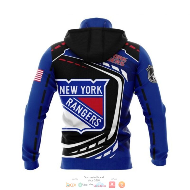New York Rangers NHL black blue 3D shirt hoodie 1 2 3 4