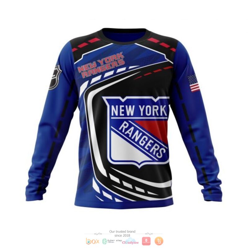 New York Rangers NHL black blue 3D shirt hoodie 1 2 3 4 5