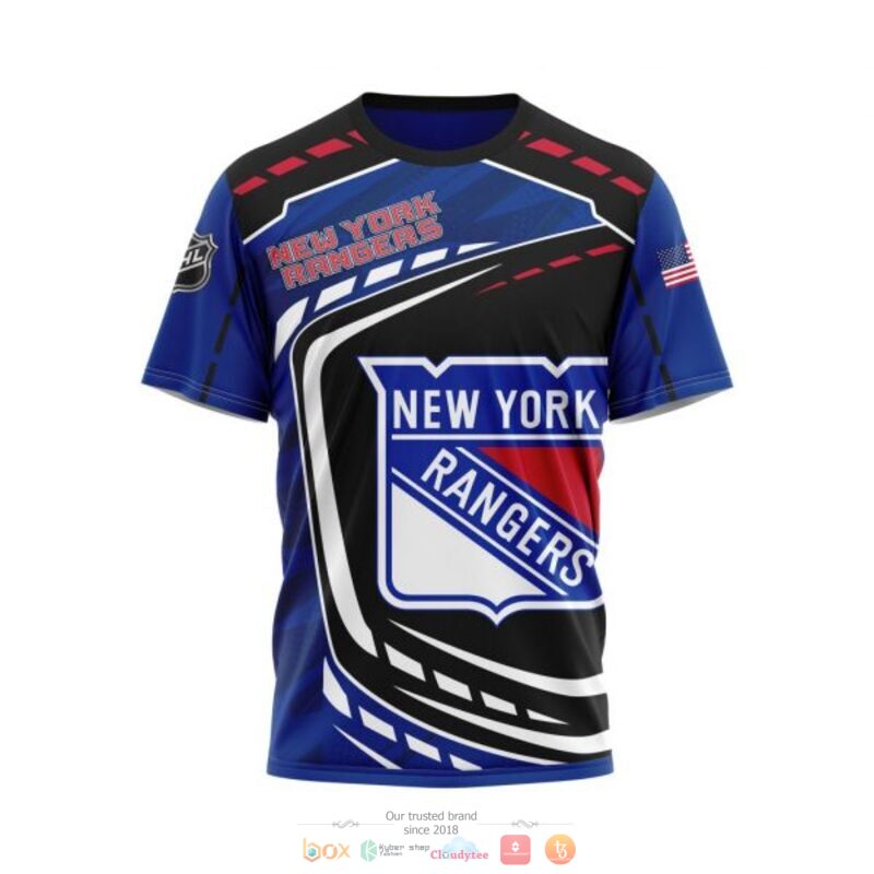 New York Rangers NHL black blue 3D shirt hoodie 1 2 3 4 5 6 7
