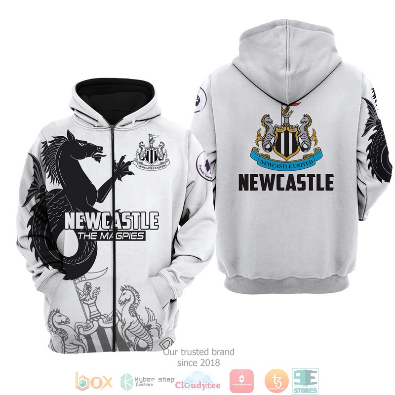 Newcastle The Magpies 3d shirt hoodie 1 2 3 4 5 6 7 8 9 10 11 12