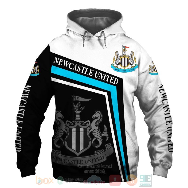 Newcastle United white black 3D shirt hoodie 1 2 3 4 5 6 7 8 9 10 11 12