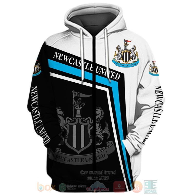 Newcastle United white black 3D shirt hoodie 1 2 3 4 5 6 7 8 9 10 11 12 13 14