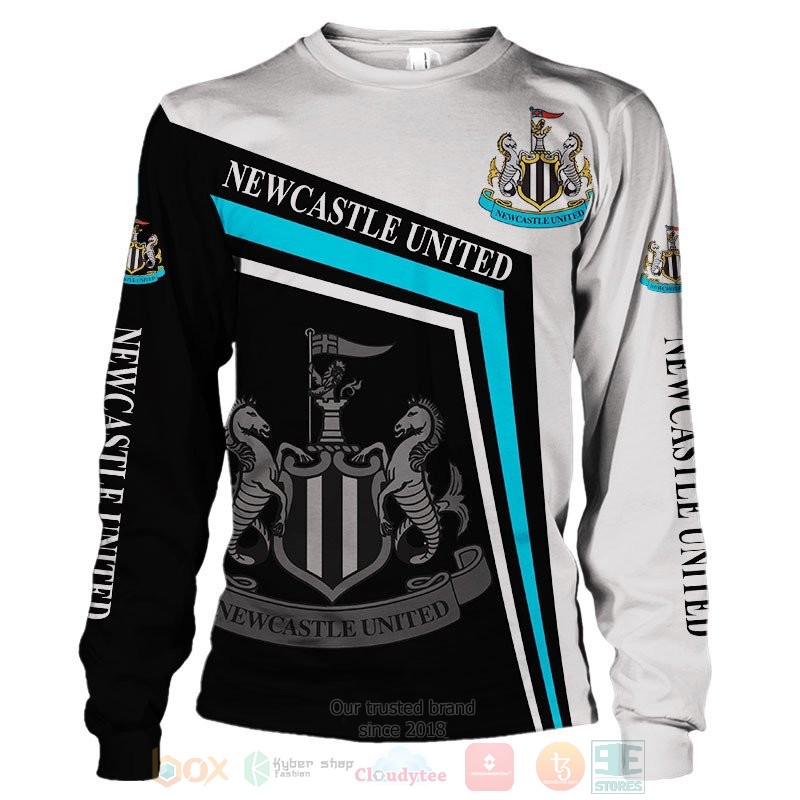 Newcastle United white black 3D shirt hoodie 1 2 3 4 5 6 7 8 9 10 11 12 13 14 15