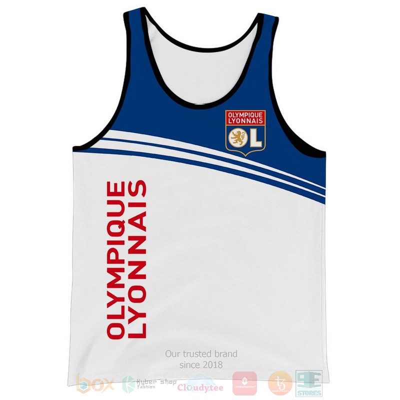 Olympique Lyonnais white blue 3D shirt hoodie 1 2 3 4 5 6 7 8 9 10 11 12 13 14