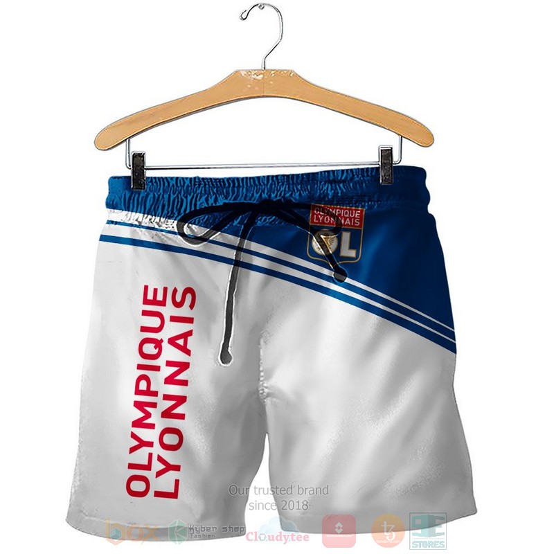 Olympique Lyonnais white blue 3D shirt hoodie 1 2 3 4 5 6 7 8 9 10 11 12 13 14 15