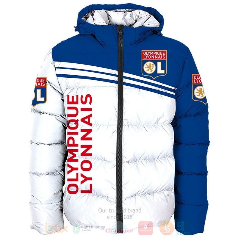 Olympique Lyonnais white blue 3D shirt hoodie 1 2 3 4 5 6 7 8 9 10 11 12 13 14 15 16 17 18 19 20 21 22