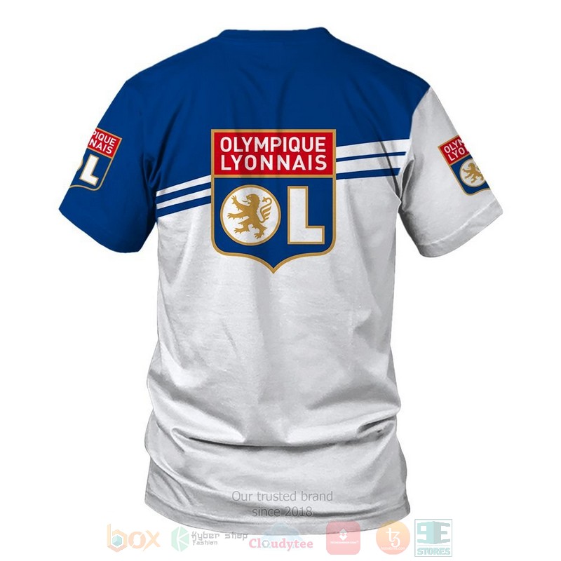 Olympique Lyonnais white blue 3D shirt hoodie 1 2 3 4 5 6 7 8 9 10 11 12 13 14 15 16 17 18 19 20 21 22 23 24 25 26 27