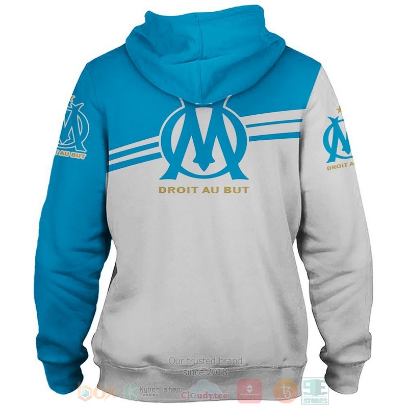 Olympique de Marseille white blue 3D shirt hoodie 1 2 3 4 5 6 7 8 9 10 11 12 13 14 15 16 17
