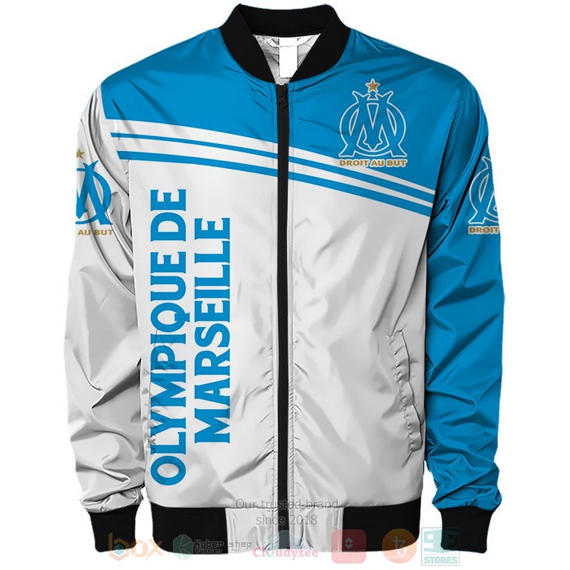 Olympique de Marseille white blue 3D shirt hoodie 1 2 3 4 5 6 7 8 9 10 11 12 13 14 15 16 17 18 19 20 21