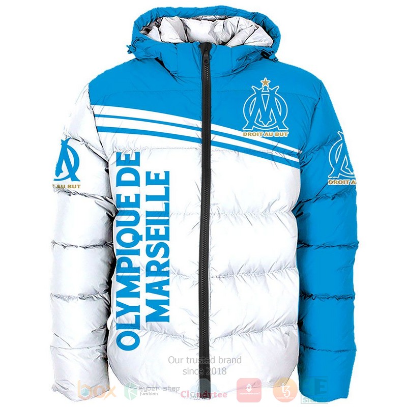 Olympique de Marseille white blue 3D shirt hoodie 1 2 3 4 5 6 7 8 9 10 11 12 13 14 15 16 17 18 19 20 21 22